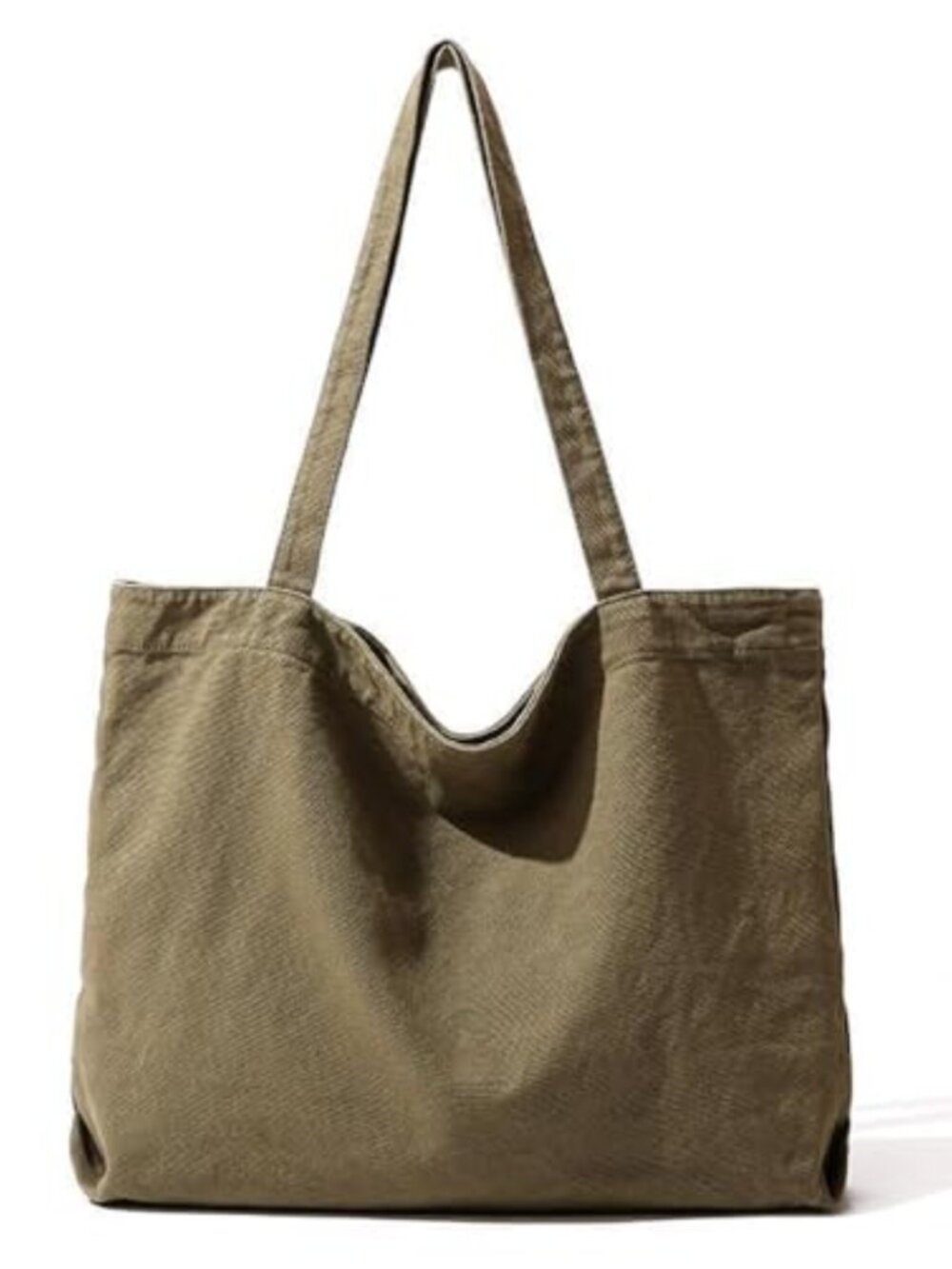 Large Canvas Tote Bag Cotton Shoulder Handbag Purse with Zipper
